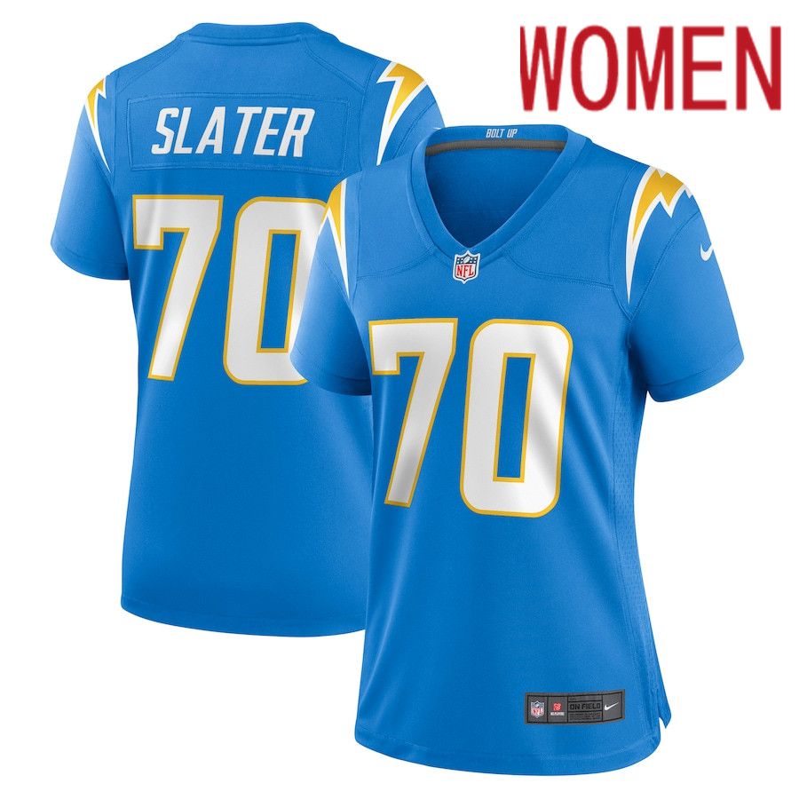 Women Los Angeles Chargers #70 Rashawn Slater Nike Powder Blue Game NFL Jersey->women nfl jersey->Women Jersey